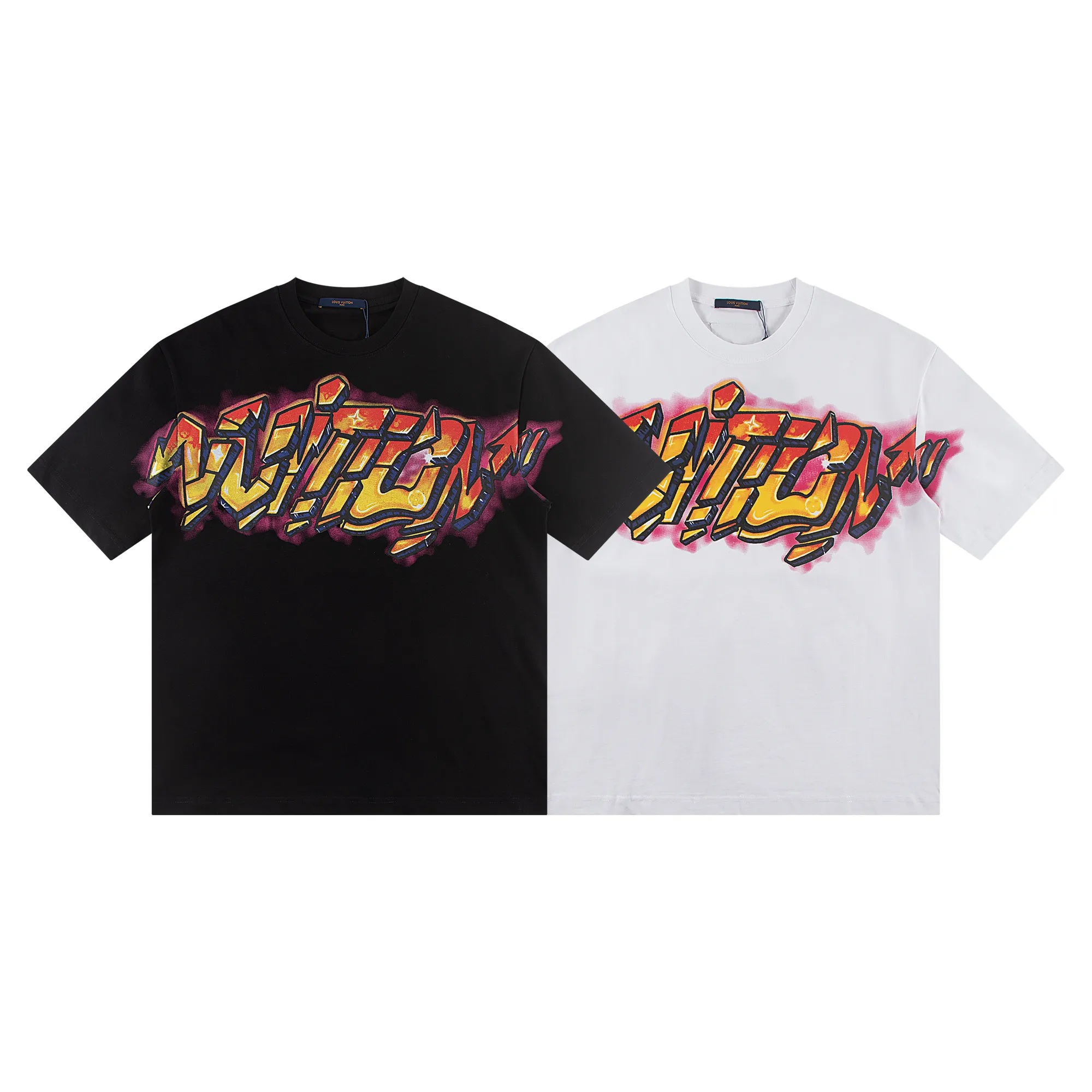 🅿️160 louis vuitto*2026 latest short-sleeved T-shirt Material: Made of high version 300g double yarn combed cotton Size: S M L XL Color: black and white Style number: W2609